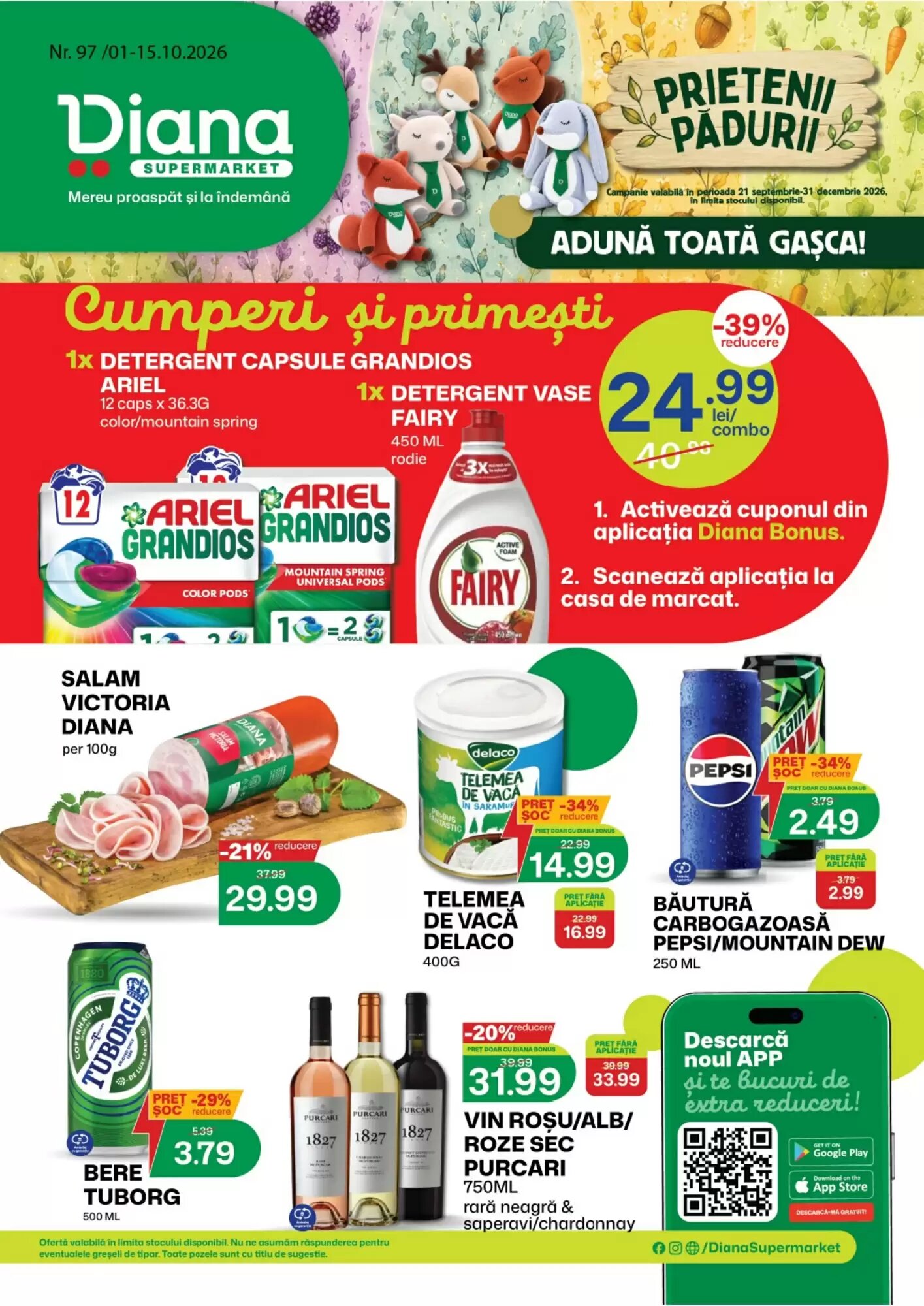 Catalogul cu oferte Diana Supermarket valabil de la 01.10.2026 - Pagina 1.