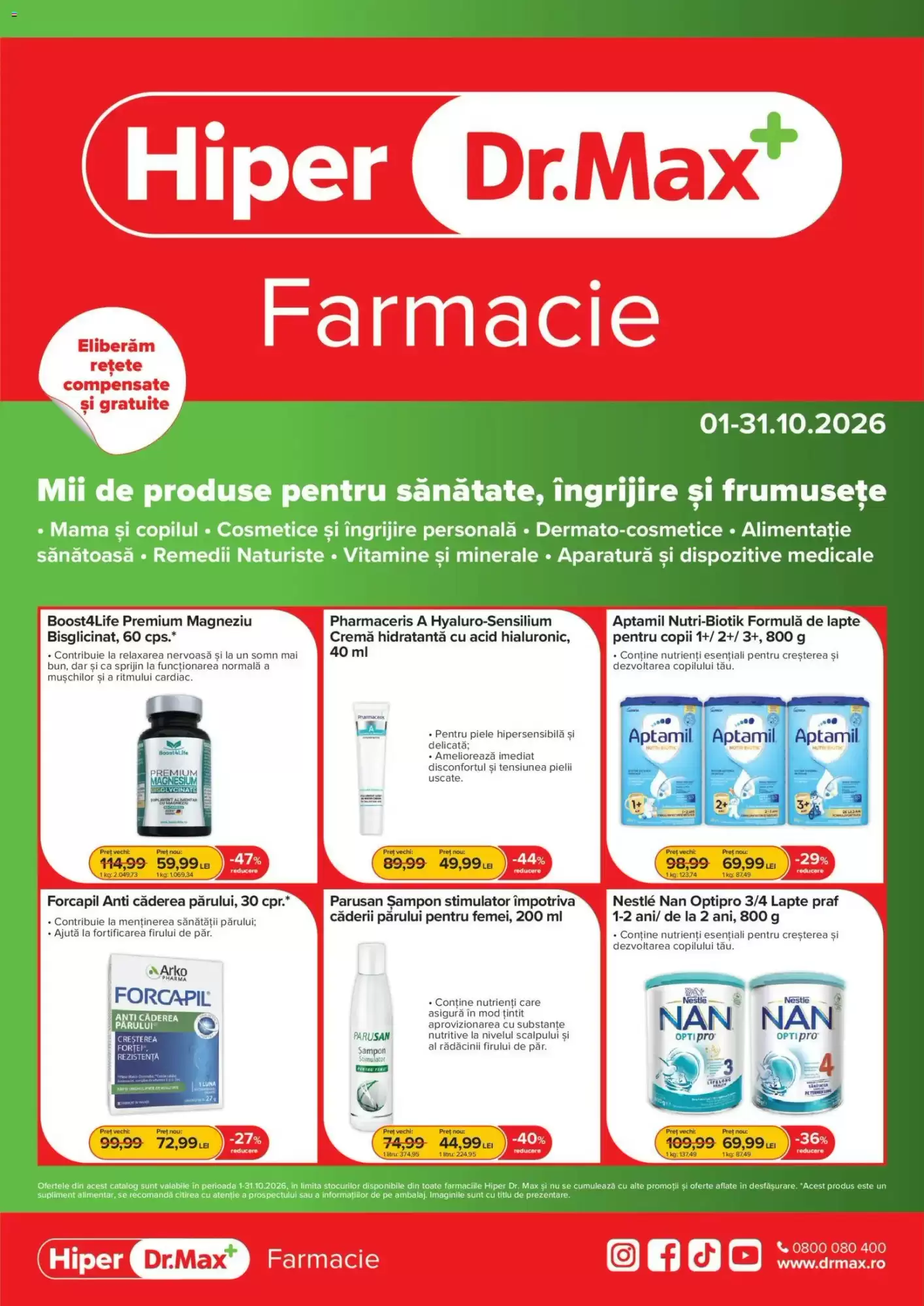 Catalogul cu oferte Dr.Max valabil de la 01.10.2026 - Pagina 1.