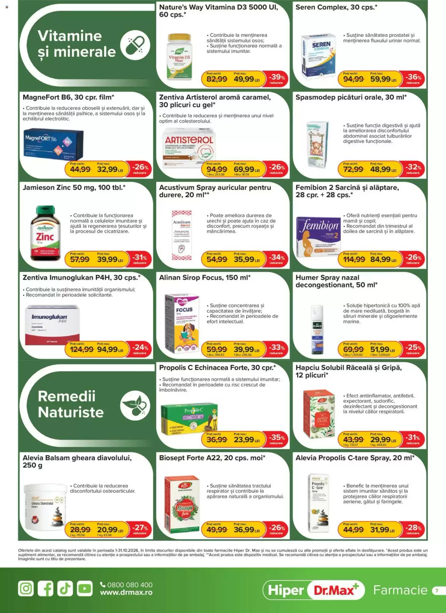 Catalogul cu oferte Dr.Max valabil de la 01.10.2026 - Pagina 7.