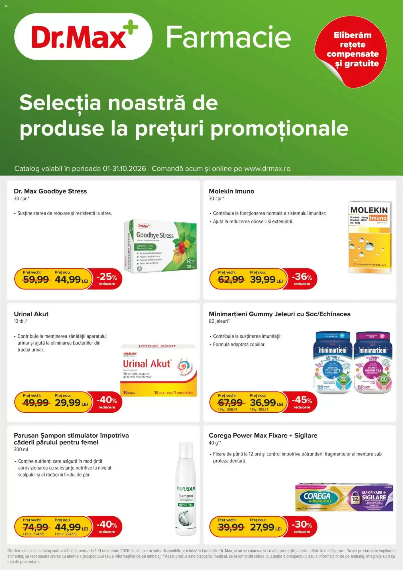 Catalogul cu oferte Dr.Max valabil de la 01.10.2026 - Pagina 1.