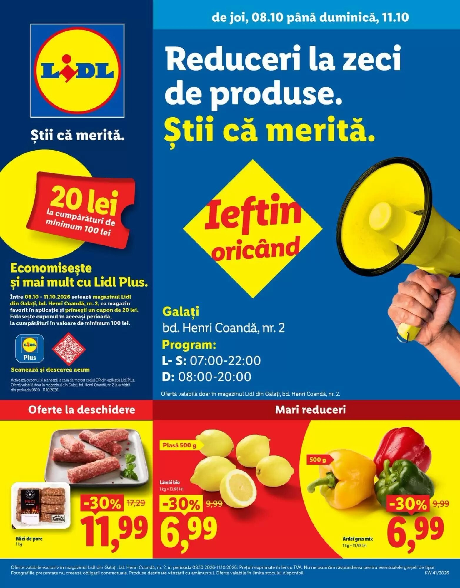 Catalogul cu oferte Lidl valabil de la 08.10.2026 - Pagina 1.