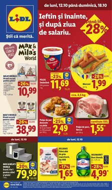 Catalogul cu oferte Lidl valabil de la 12.10.2026