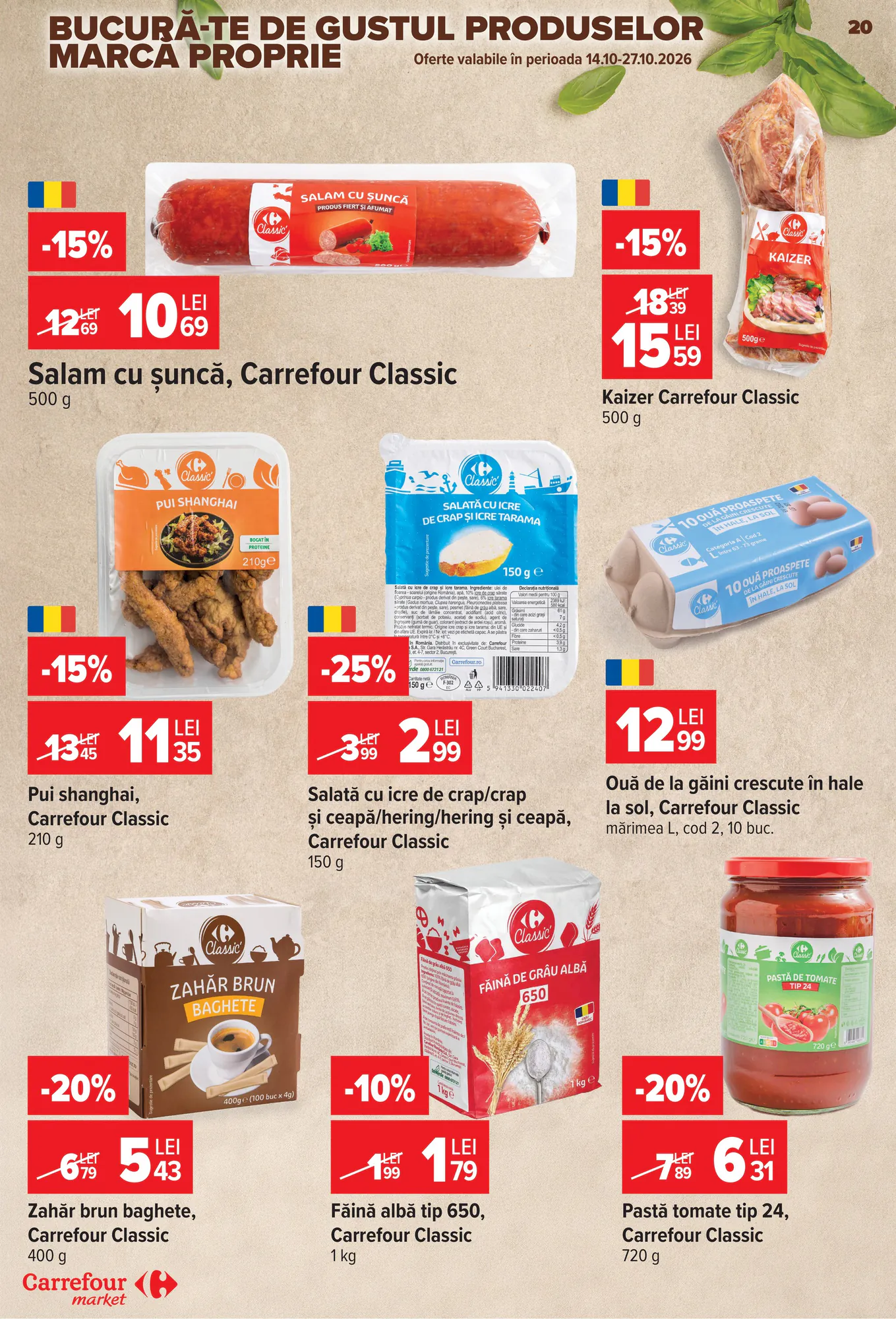 Catalogul cu oferte Carrefour Market valabil de la 14.10.2026 - Pagina 20.
