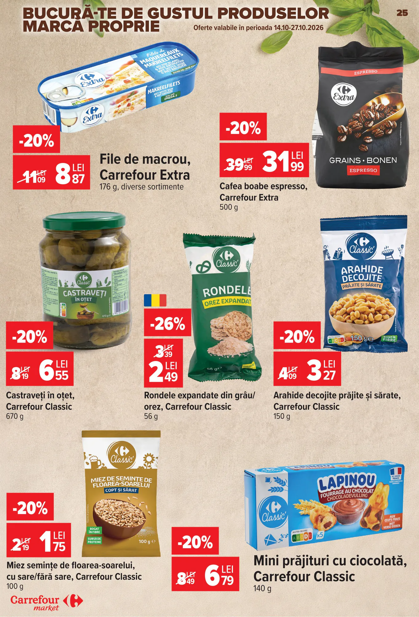 Catalogul cu oferte Carrefour Market valabil de la 14.10.2026 - Pagina 25.