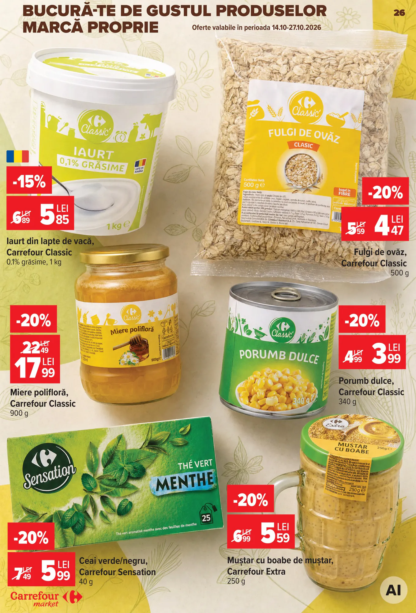 Catalogul cu oferte Carrefour Market valabil de la 14.10.2026 - Pagina 26.