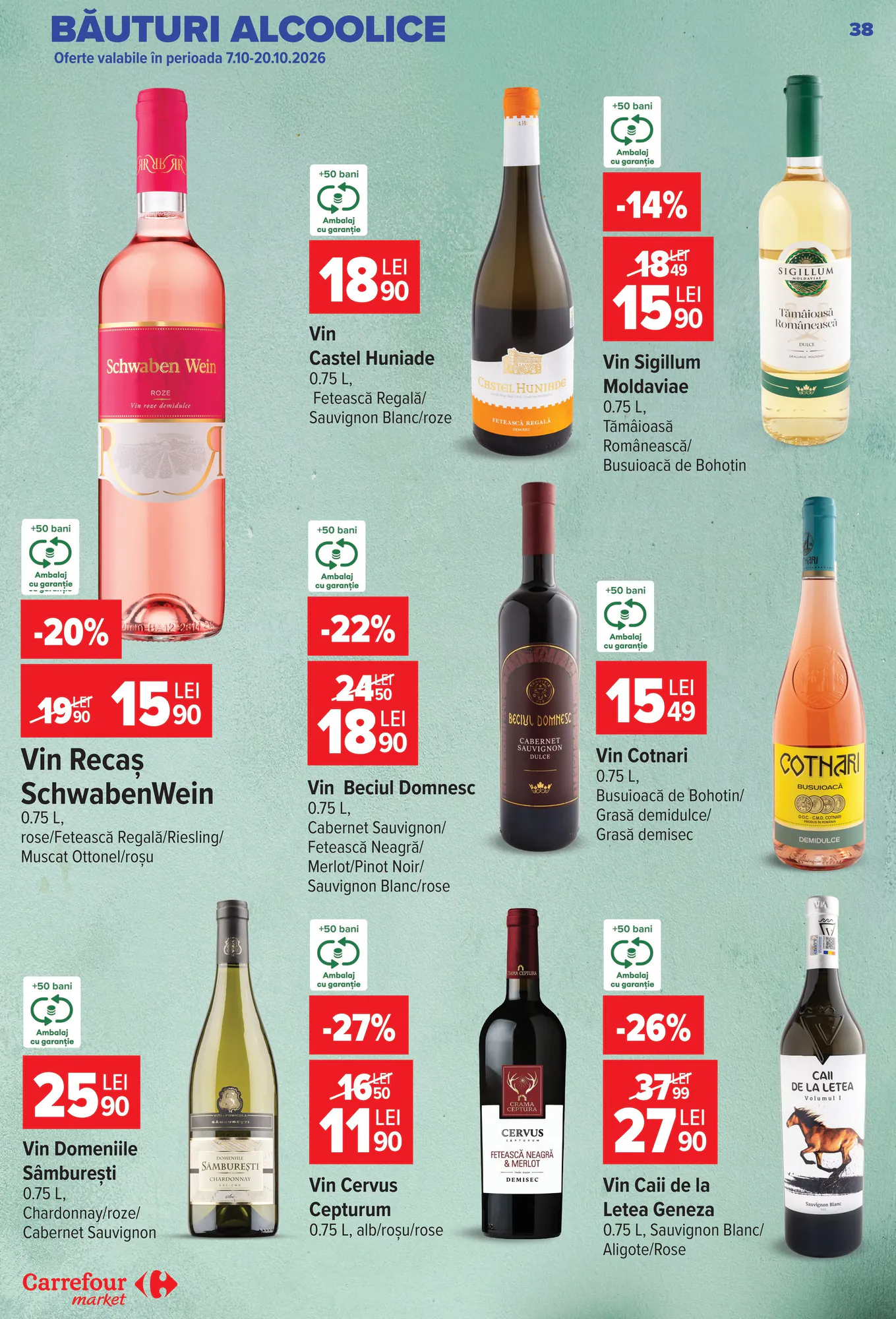 Catalogul cu oferte Carrefour Market valabil de la 14.10.2026 - Pagina 38.