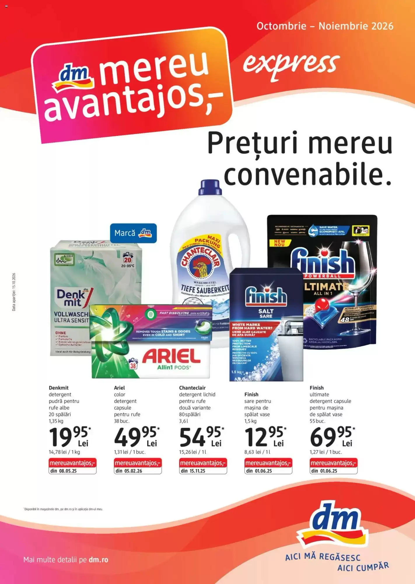Catalogul cu oferte DM valabil de la 15.10.2026 - Pagina 1.