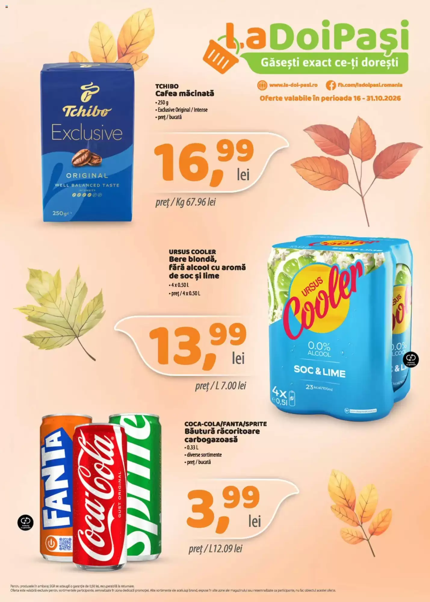 Catalogul cu oferte La Doi Pasi valabil de la 16.10.2026 - Pagina 1.