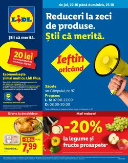 Catalogul cu oferte Lidl valabil de la 22.10.2026