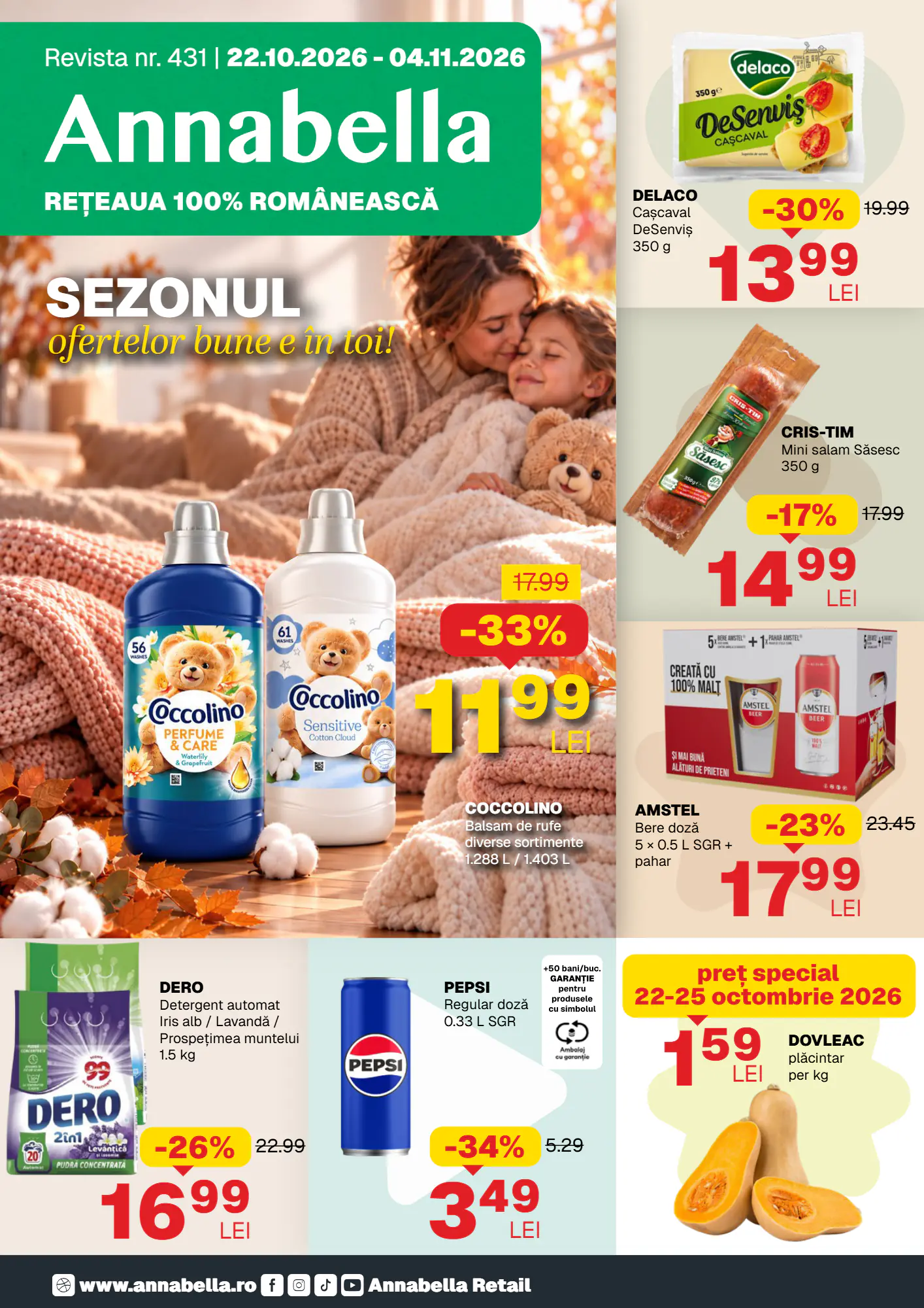 Catalogul cu oferte Annabella valabil de la 22.10.2026 - Pagina 1.
