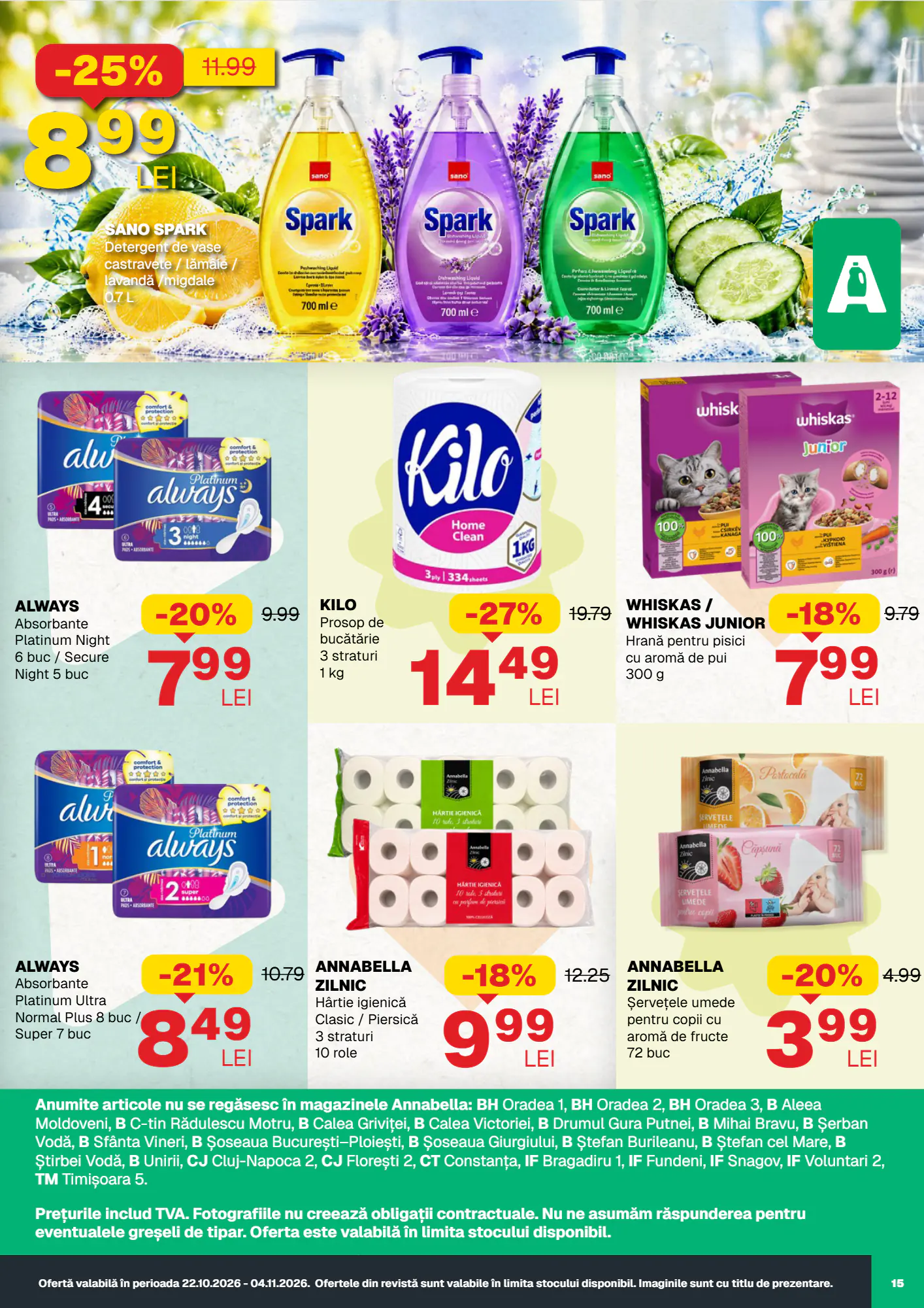 Catalogul cu oferte Annabella valabil de la 22.10.2026 - Pagina 15.