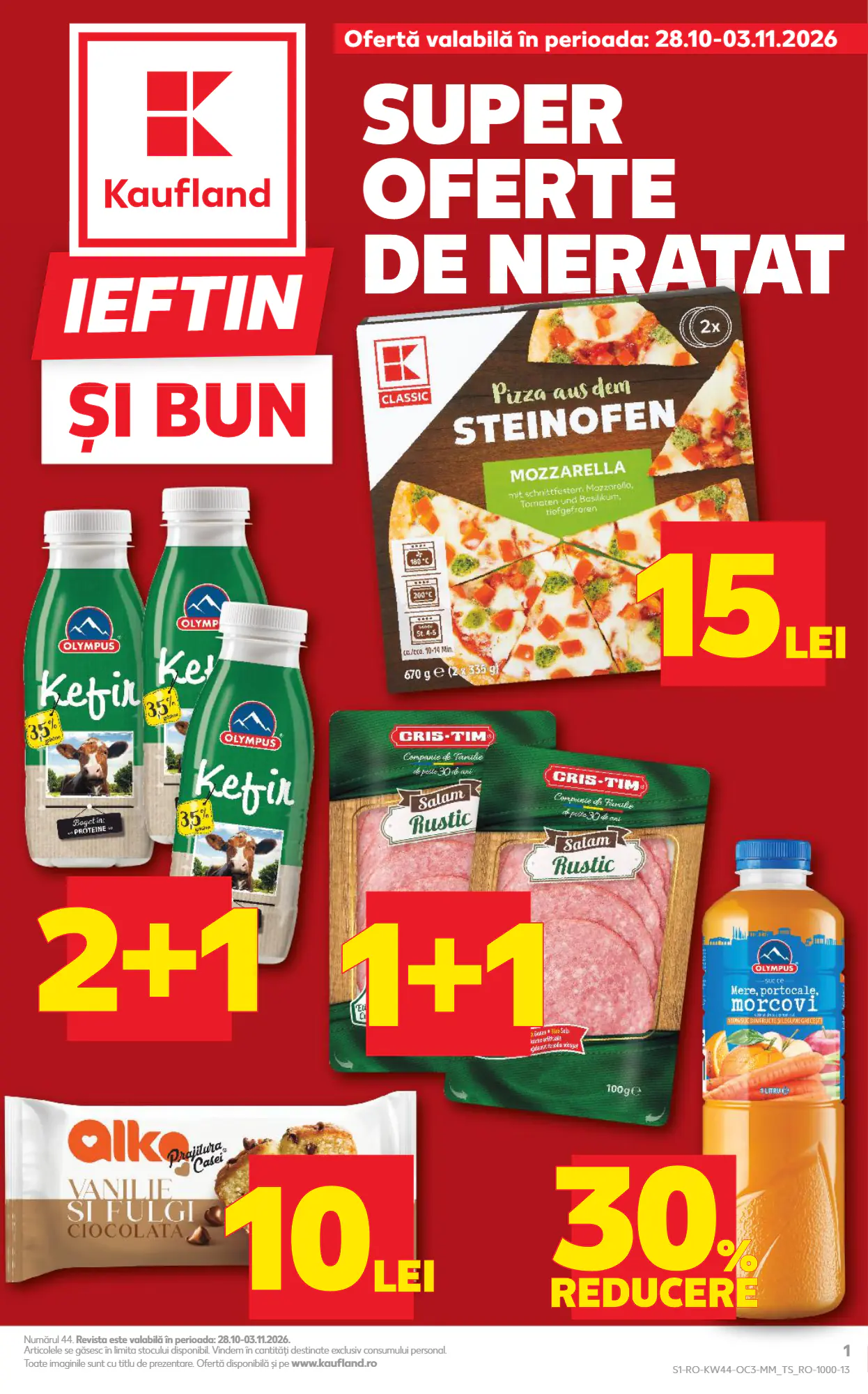 Catalogul cu oferte Kaufland valabil de la 28.10.2026 - Pagina 1.