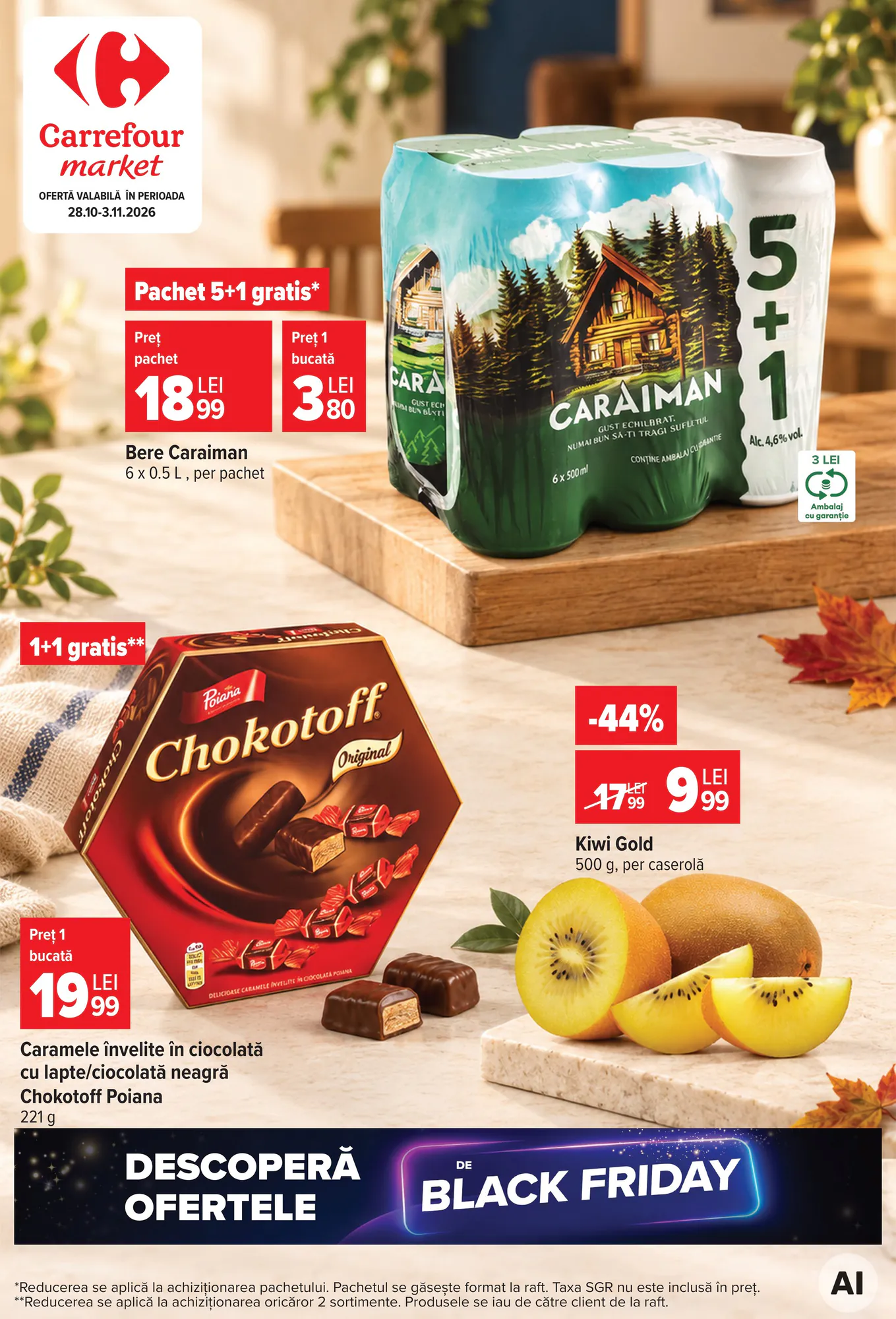 Catalogul cu oferte Carrefour Market valabil de la 28.10.2026 - Pagina 1.