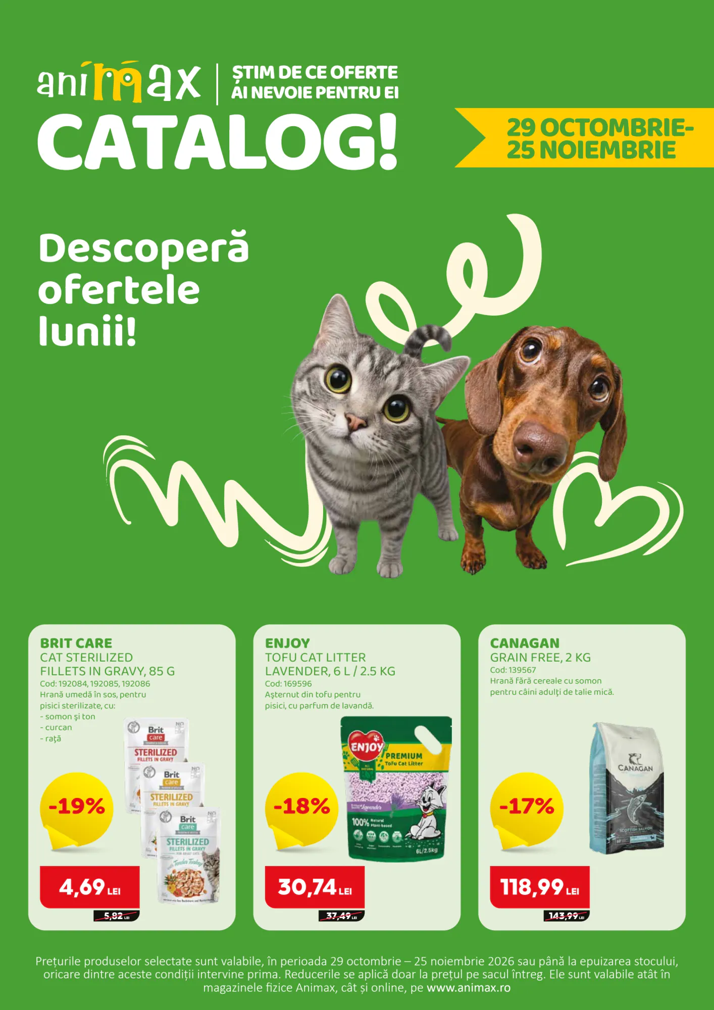 Catalogul cu oferte Animax valabil de la 29.10.2026 - Pagina 1.