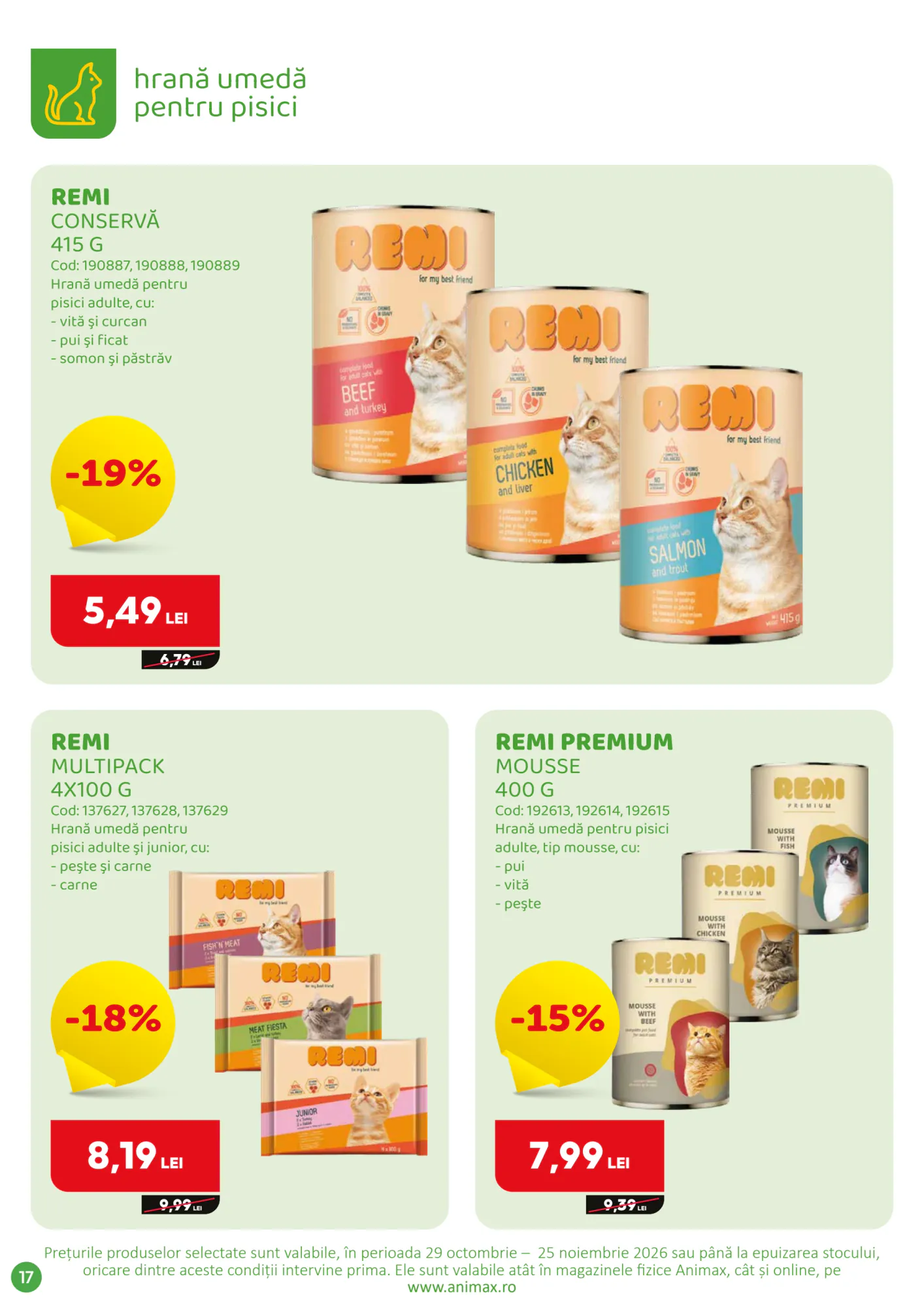 Catalogul cu oferte Animax valabil de la 29.10.2026 - Pagina 18.