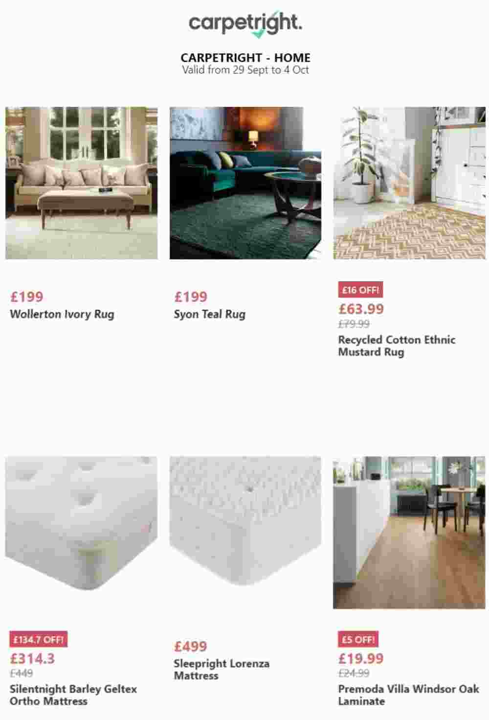 Carpetright offers valid from 28/09/2023 - Page 4.