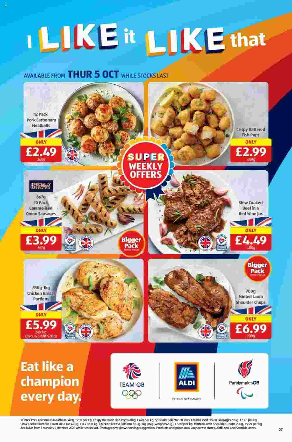 Aldi offers valid from 05/10/2023 - Page 27.
