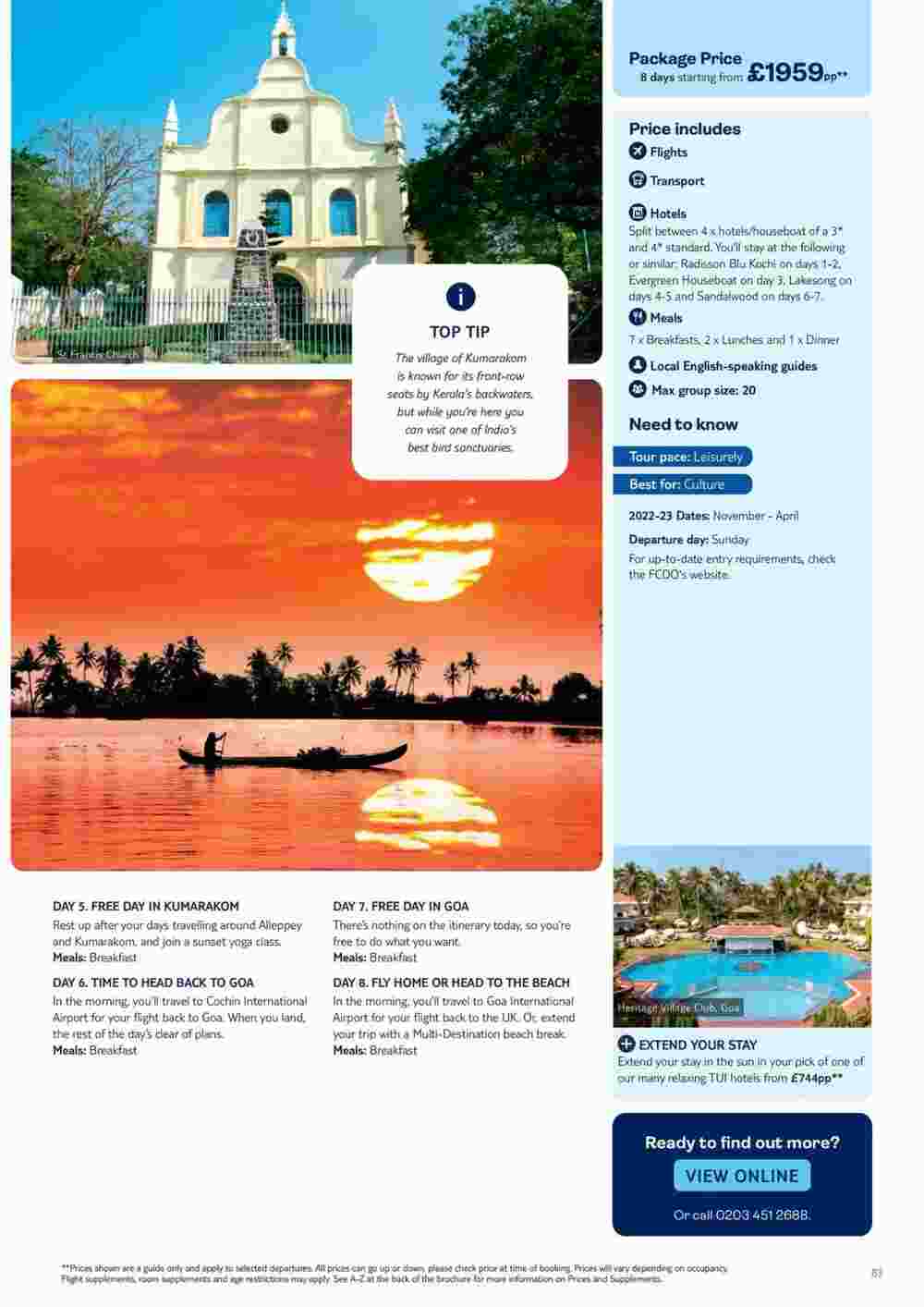 Tui offers valid from 13/10/2023 - Page 83.