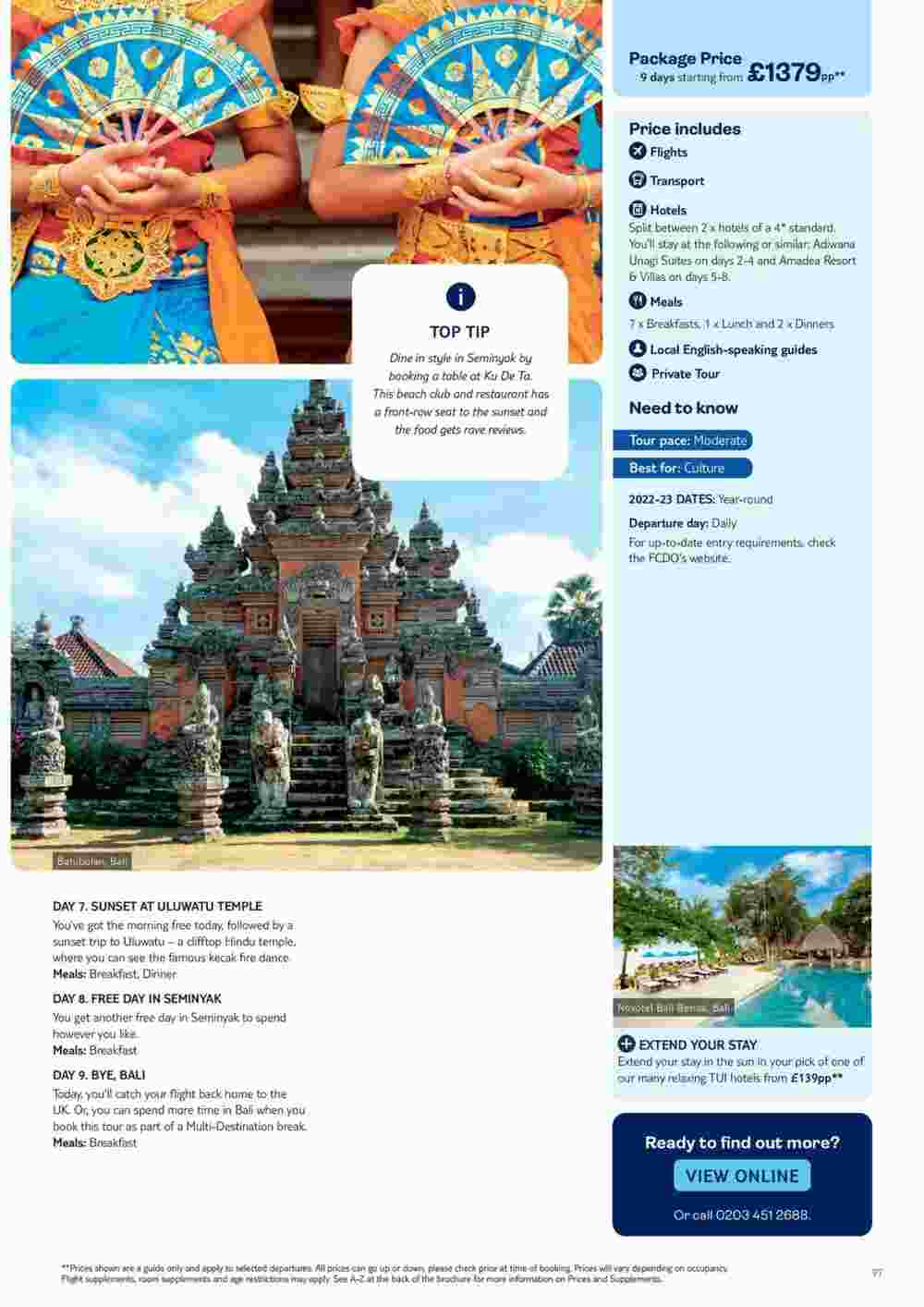 Tui offers valid from 13/10/2023 - Page 97.