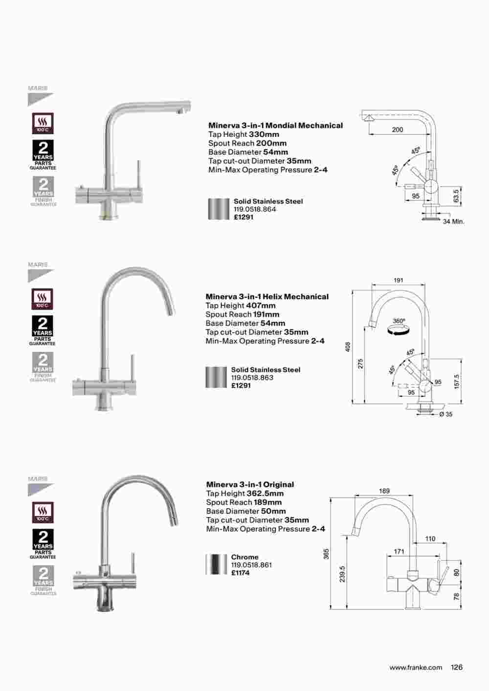 Franke offers valid from 19/10/2023 - Page 129.