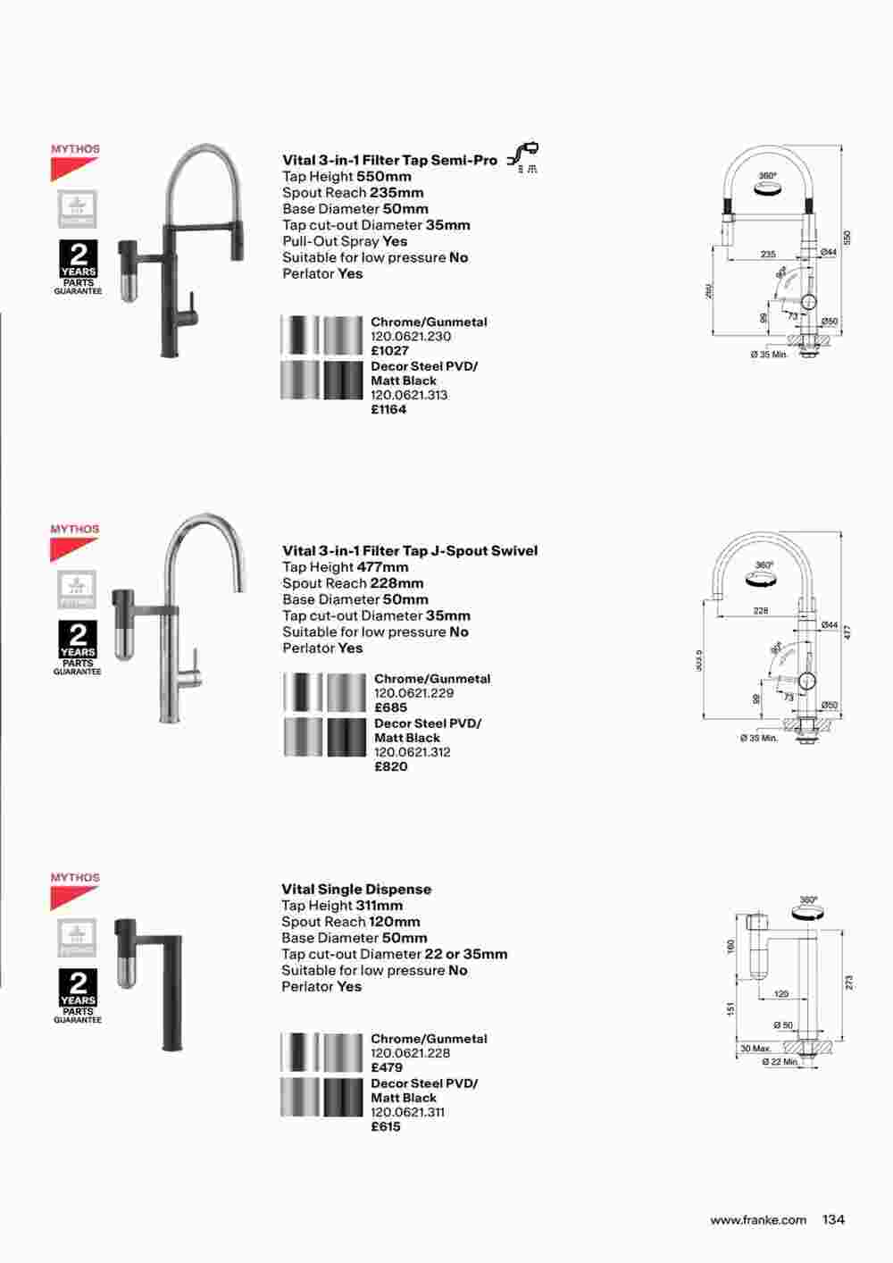 Franke offers valid from 19/10/2023 - Page 137.