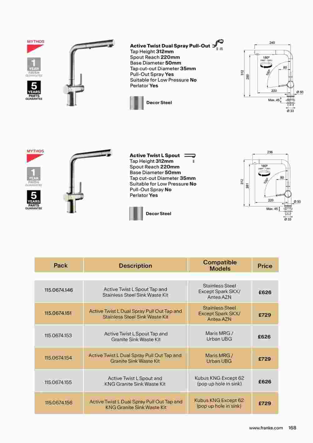 Franke offers valid from 19/10/2023 - Page 171.