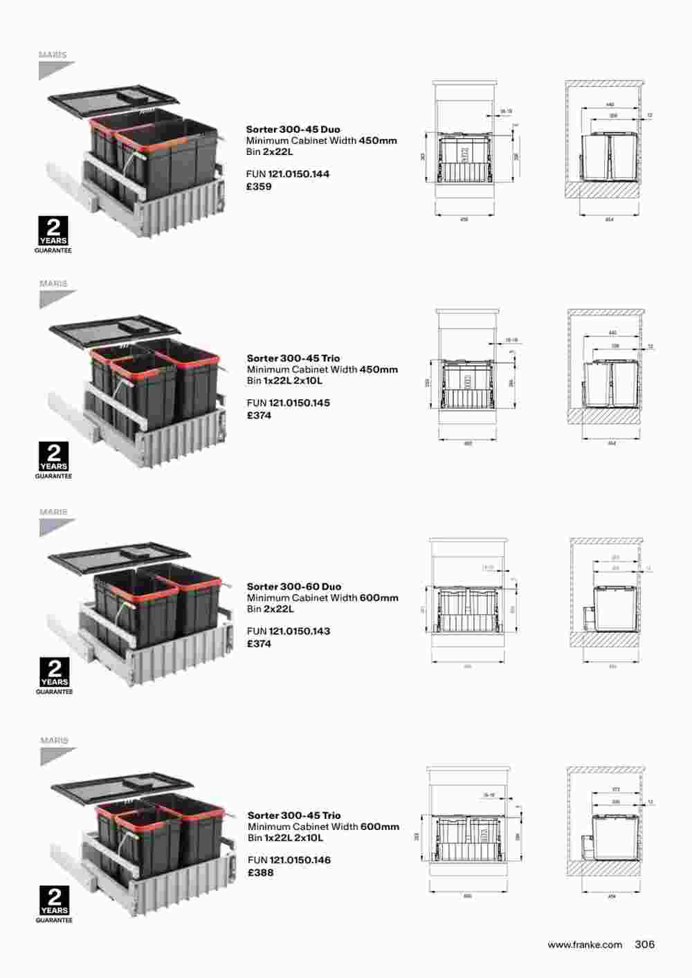 Franke offers valid from 19/10/2023 - Page 309.