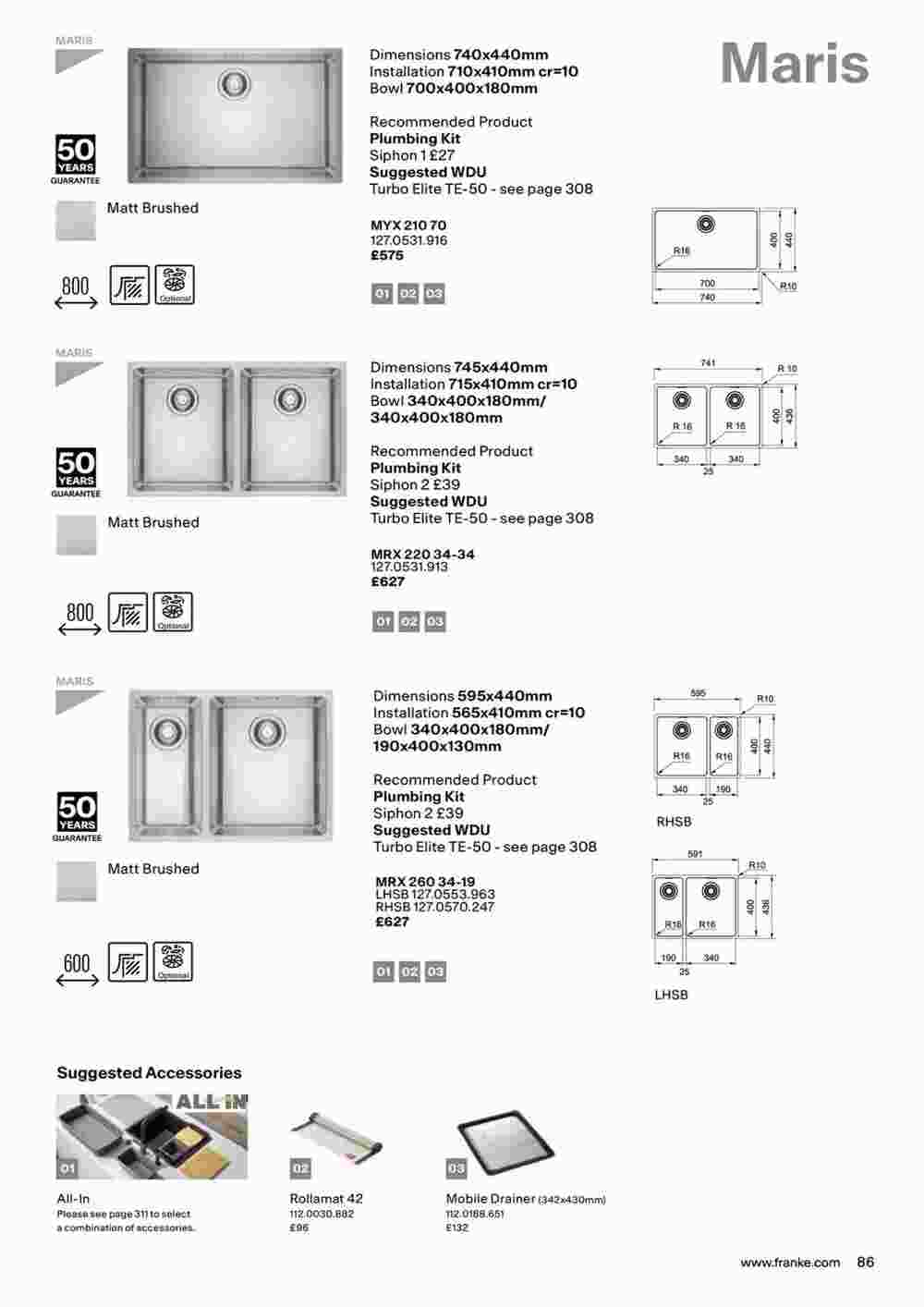 Franke offers valid from 19/10/2023 - Page 89.