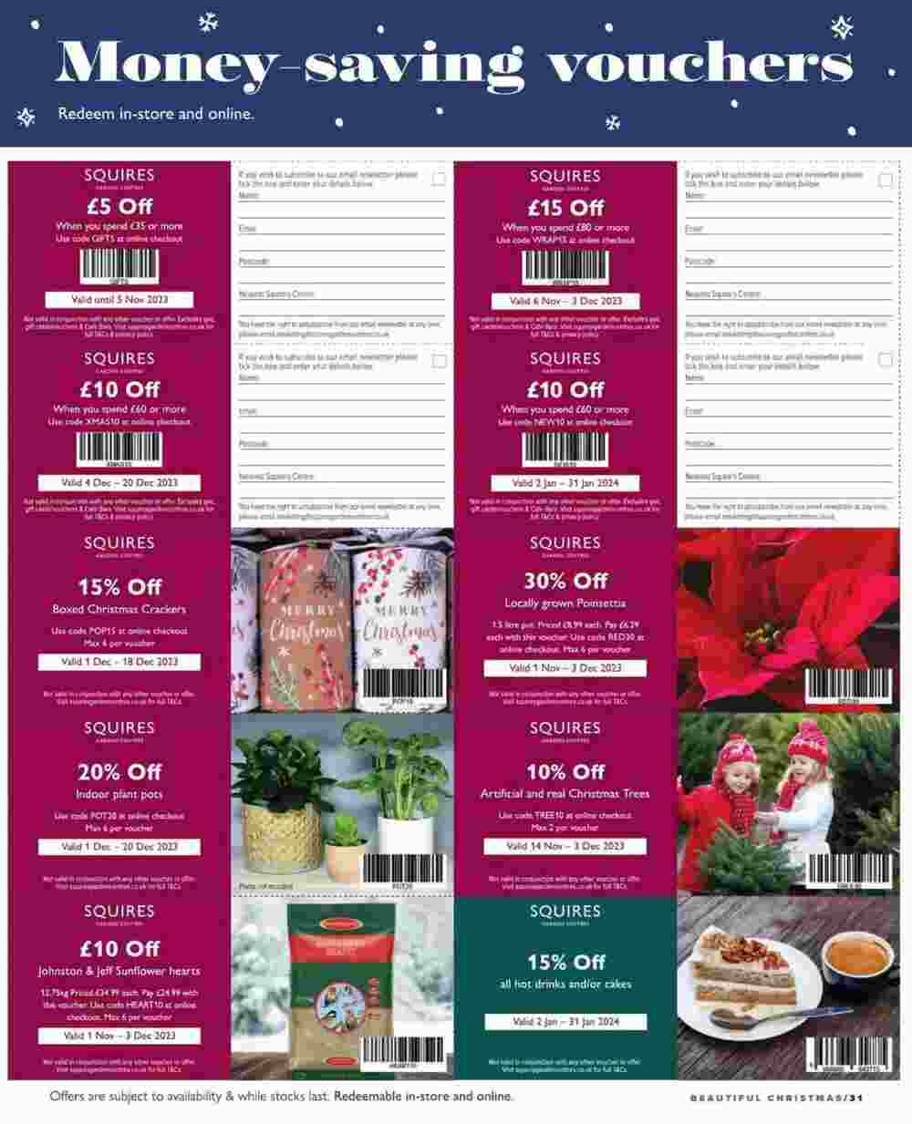 Squires Garden Centres offers valid from 26/10/2023 - Page 31.