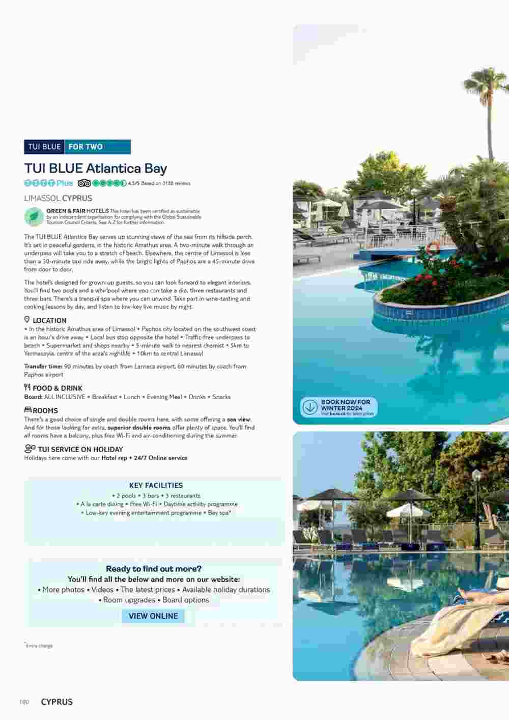 Tui offers valid from 01/11/2023 - Page 100.