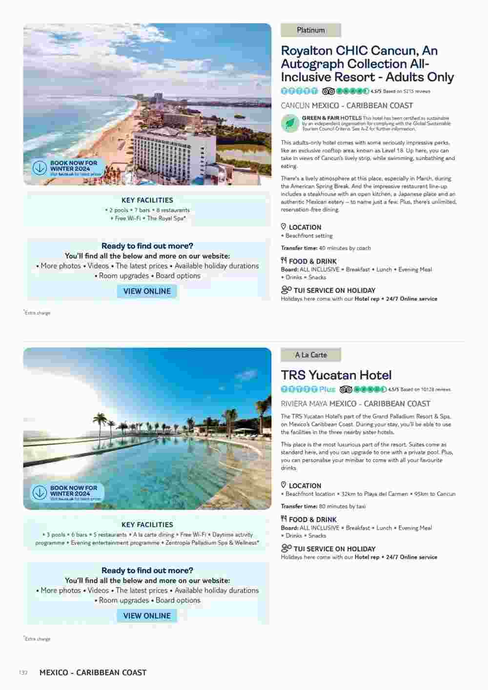 Tui offers valid from 01/11/2023 - Page 132.