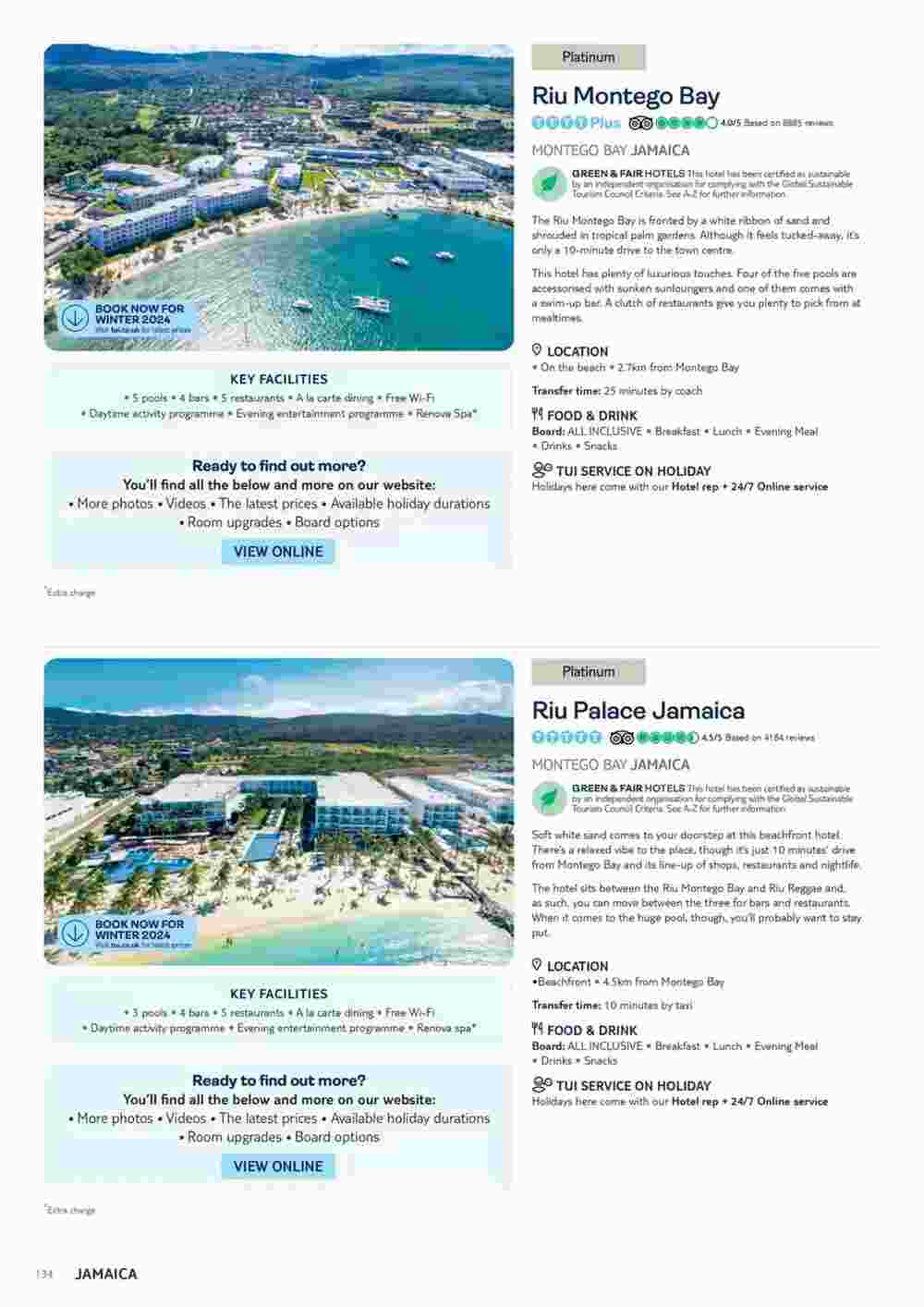 Tui offers valid from 01/11/2023 - Page 134.