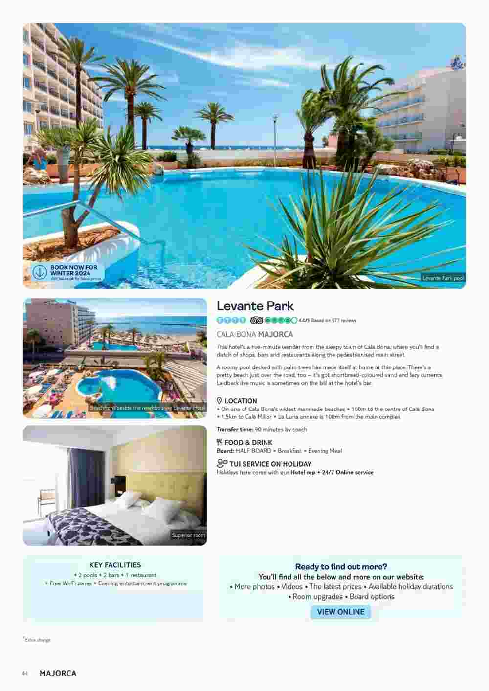 Tui offers valid from 01/11/2023 - Page 44.
