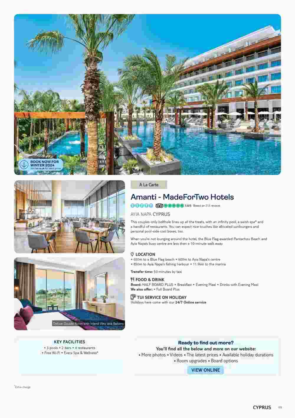 Tui offers valid from 01/11/2023 - Page 99.