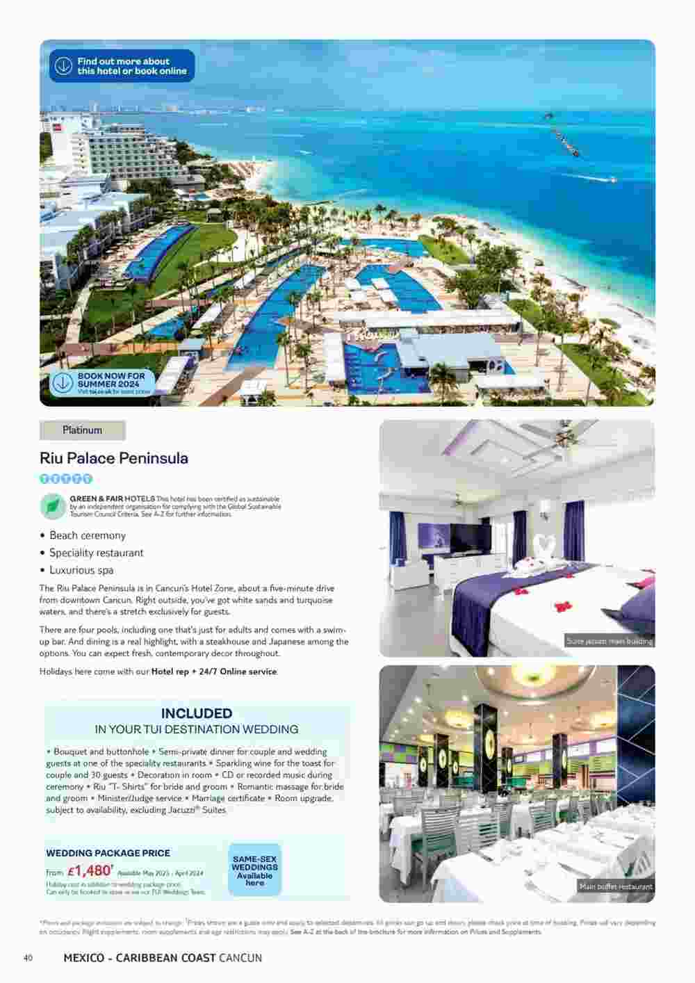 Tui offers valid from 01/11/2023 - Page 40.