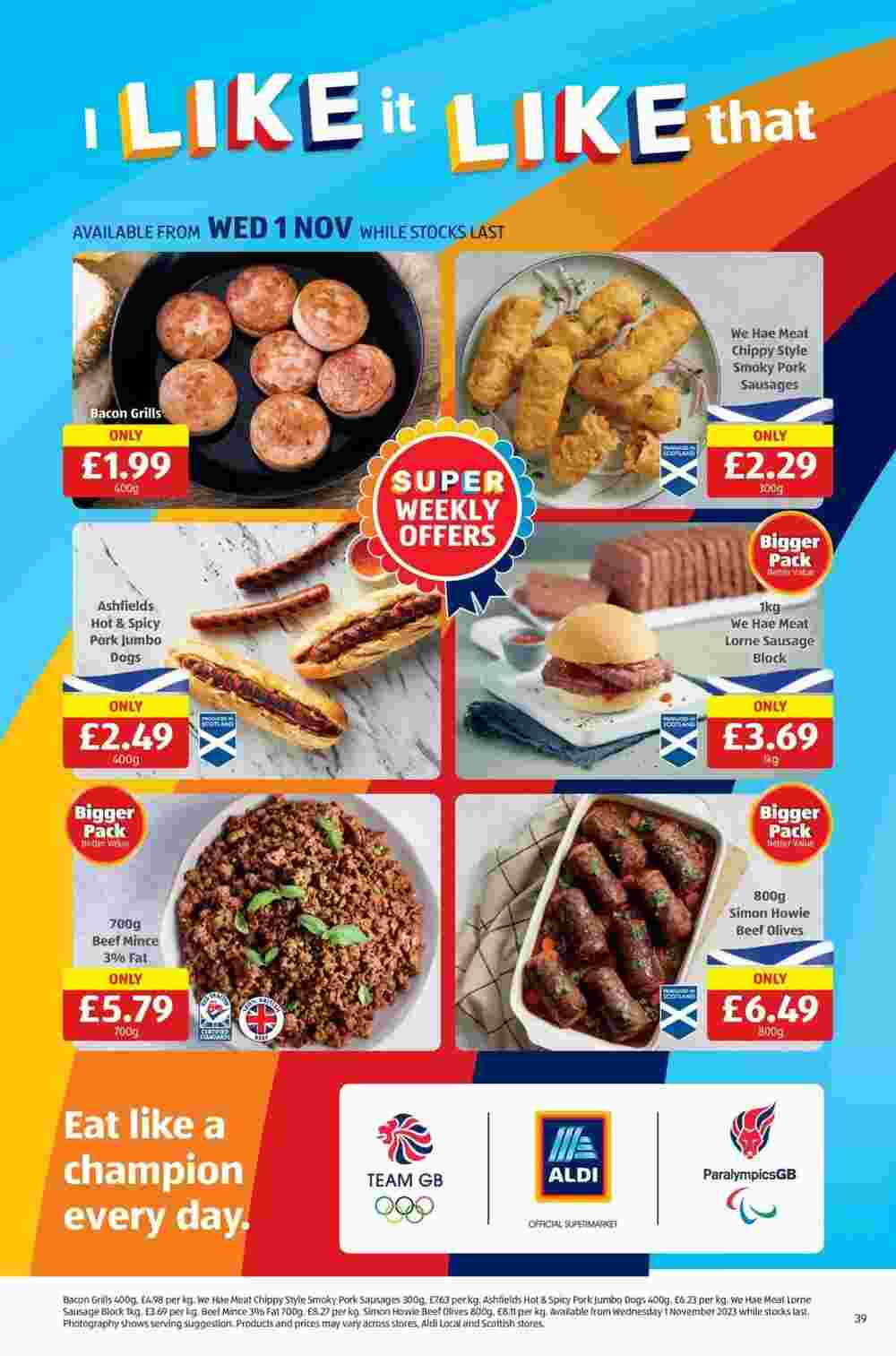 Aldi offers valid from 02/11/2023 - Page 39.
