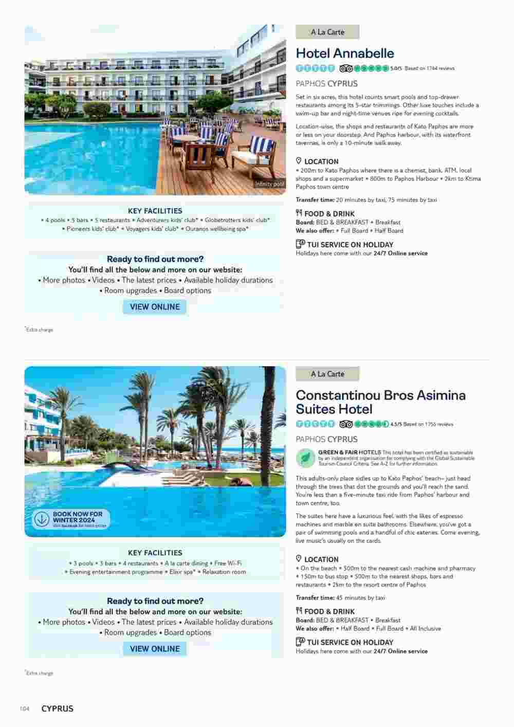 Tui offers valid from 06/11/2023 - Page 104.