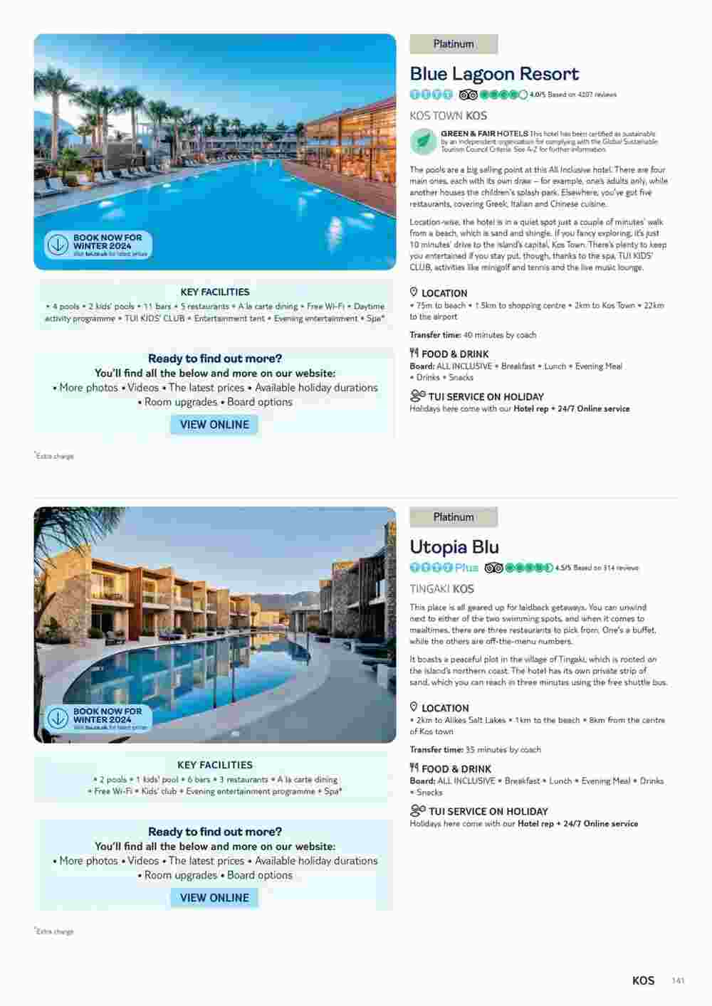 Tui offers valid from 06/11/2023 - Page 141.