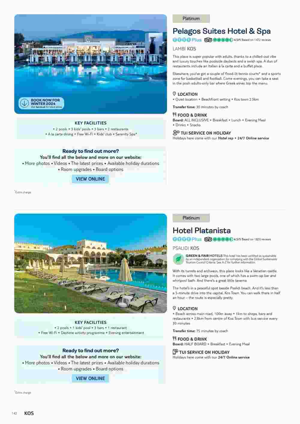 Tui offers valid from 06/11/2023 - Page 142.