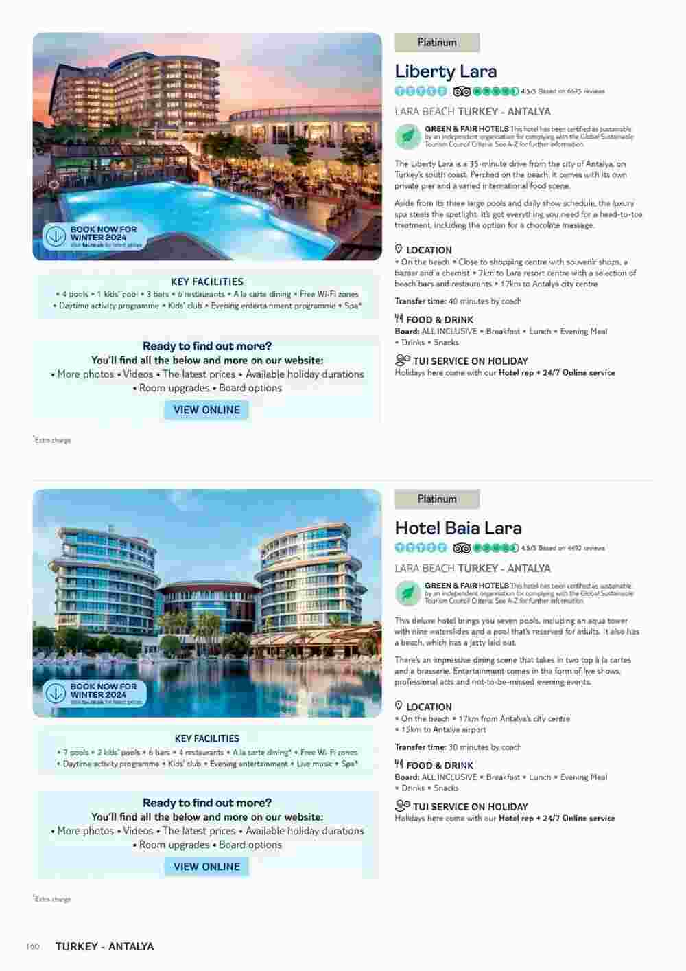 Tui offers valid from 06/11/2023 - Page 160.