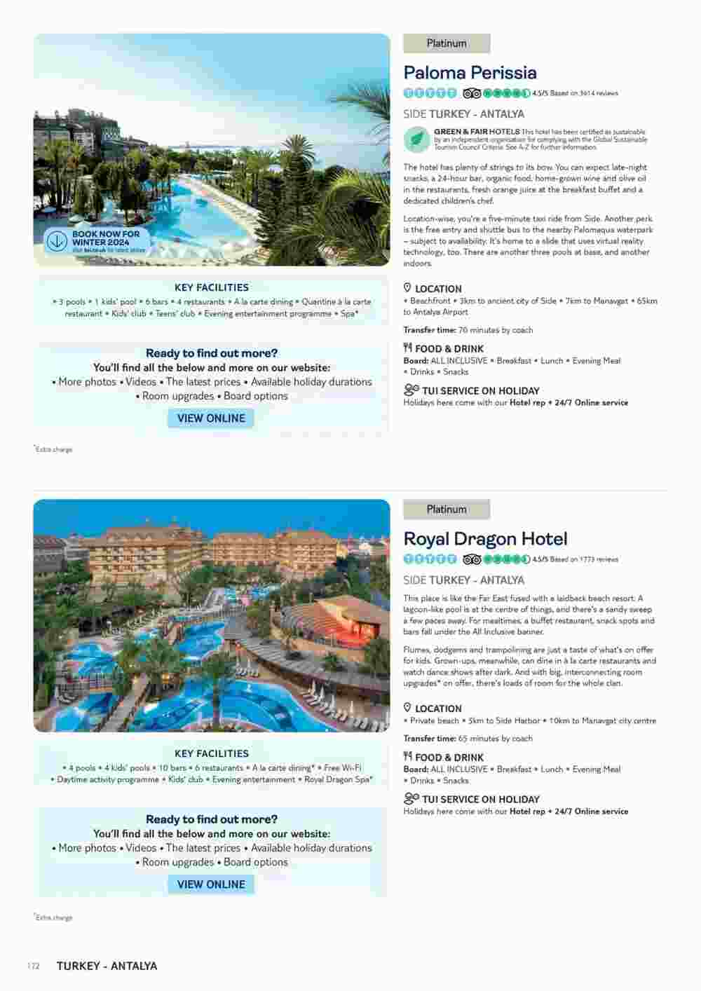 Tui offers valid from 06/11/2023 - Page 172.