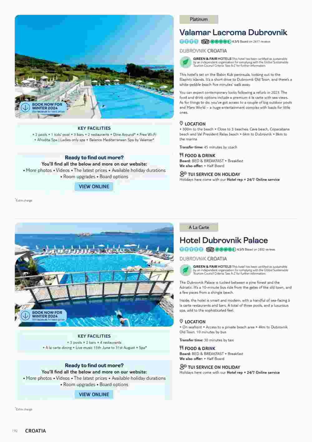 Tui offers valid from 06/11/2023 - Page 192.