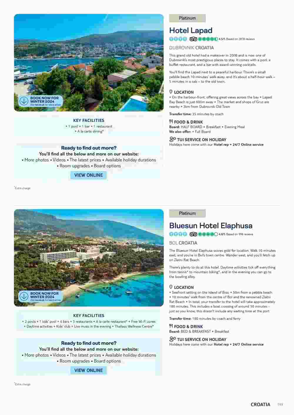 Tui offers valid from 06/11/2023 - Page 193.