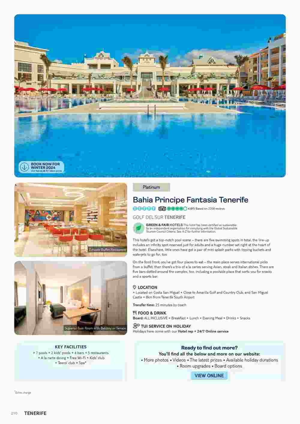 Tui offers valid from 06/11/2023 - Page 210.