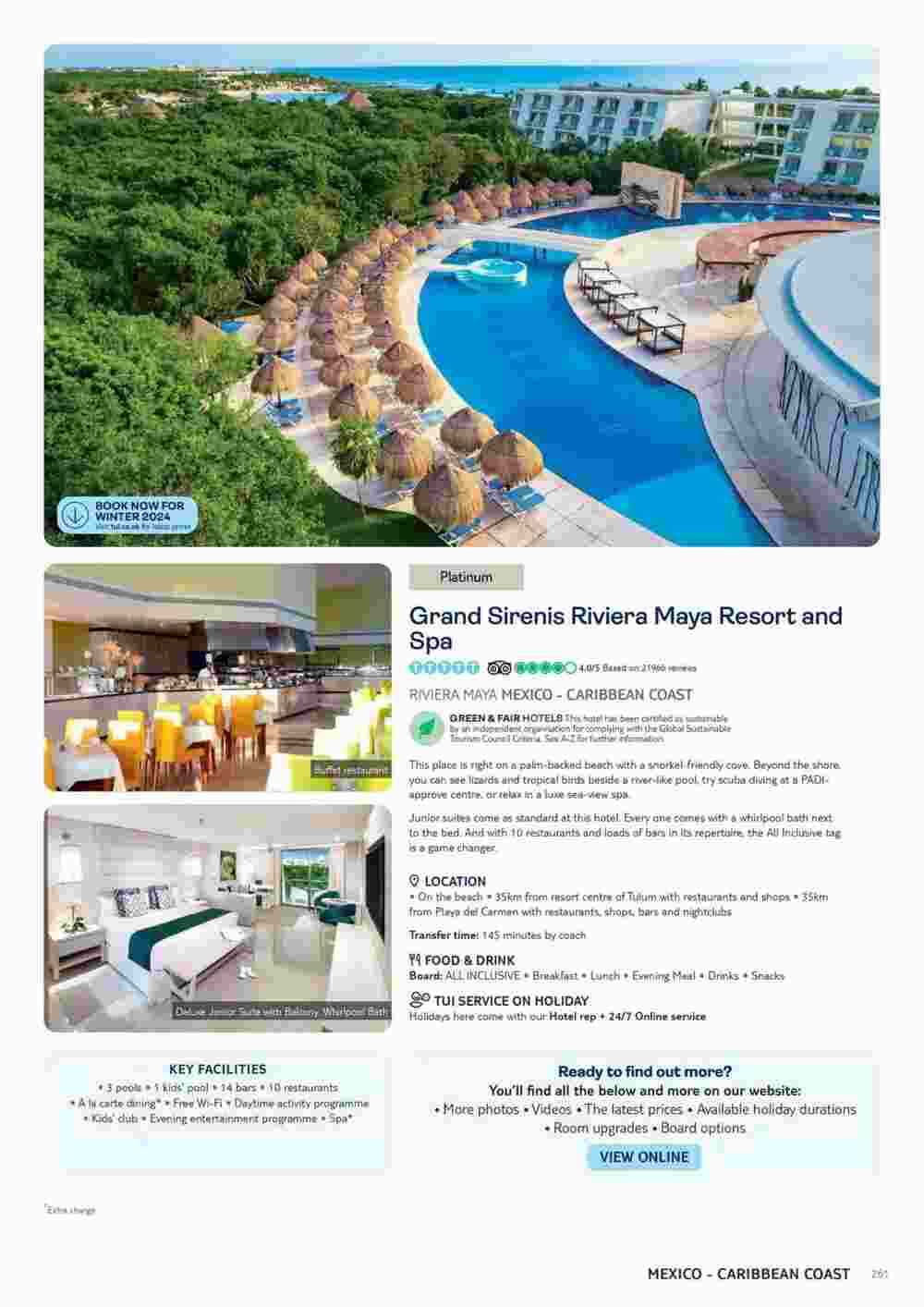 Tui offers valid from 06/11/2023 - Page 261.