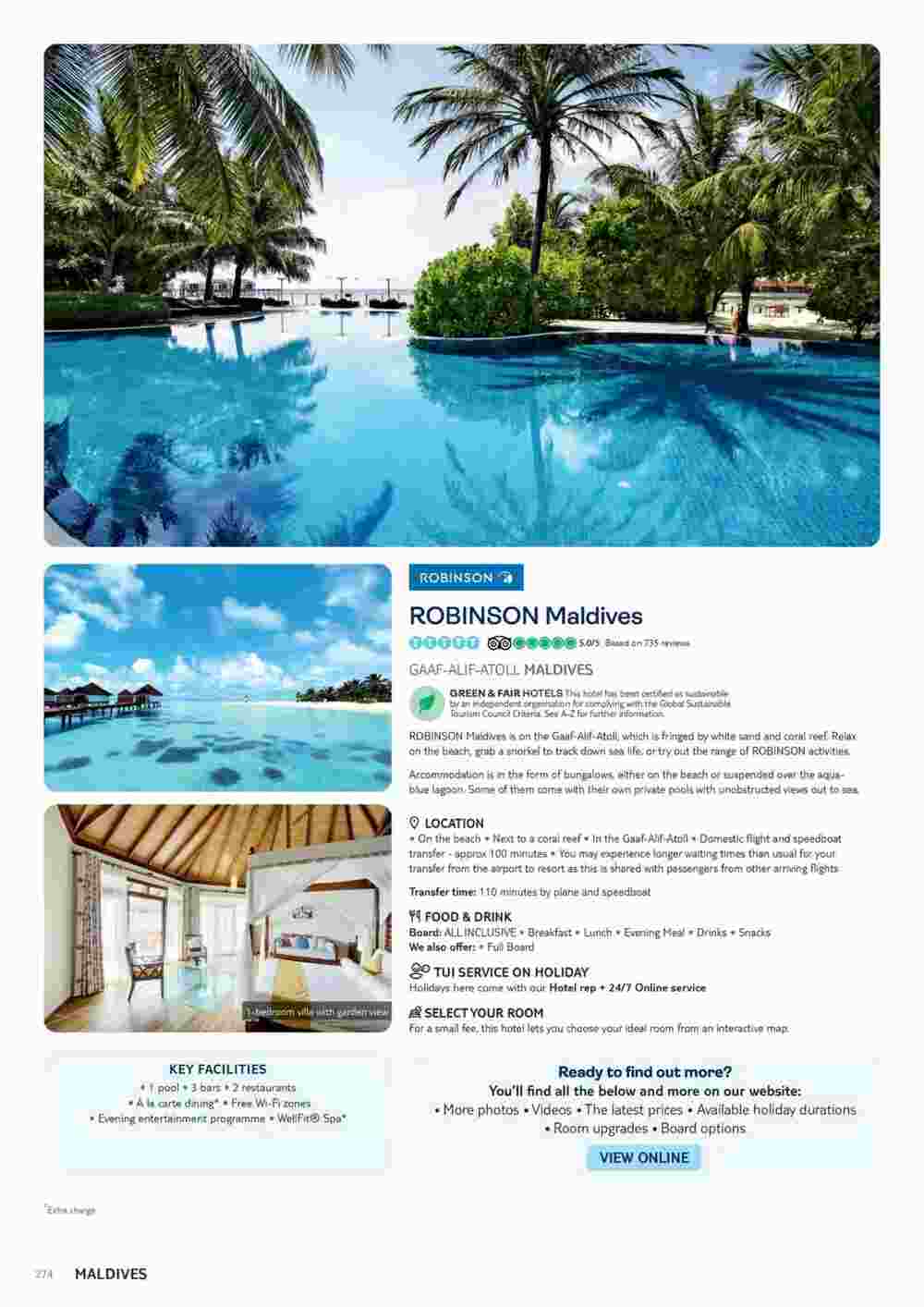Tui offers valid from 06/11/2023 - Page 274.
