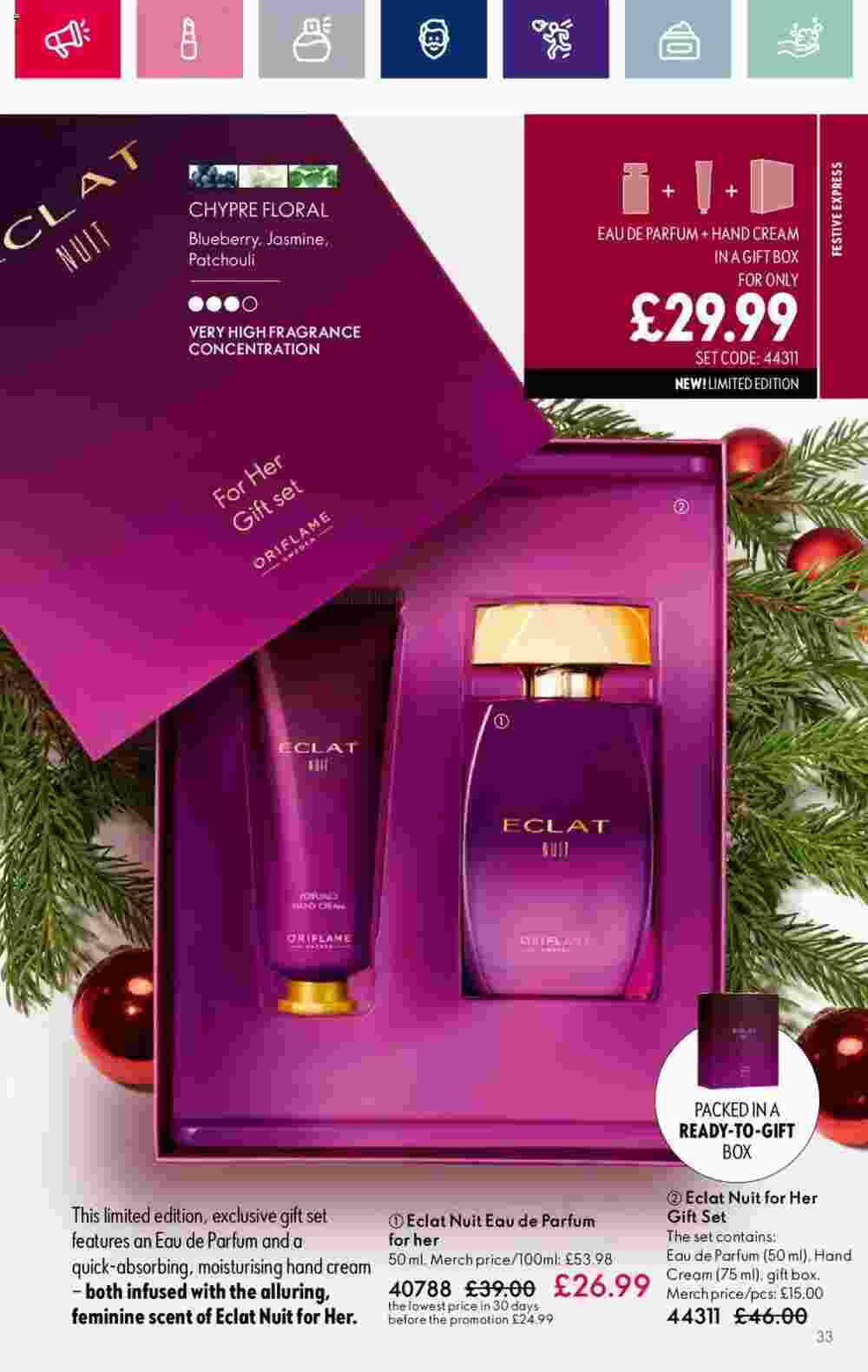 Oriflame offers valid from 08/11/2023 - Page 33.