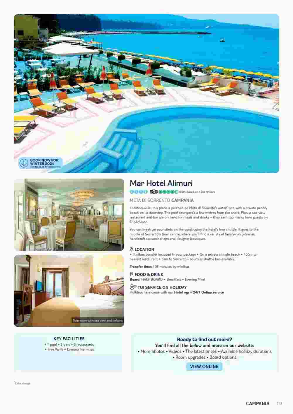 Tui offers valid from 10/11/2023 - Page 113.