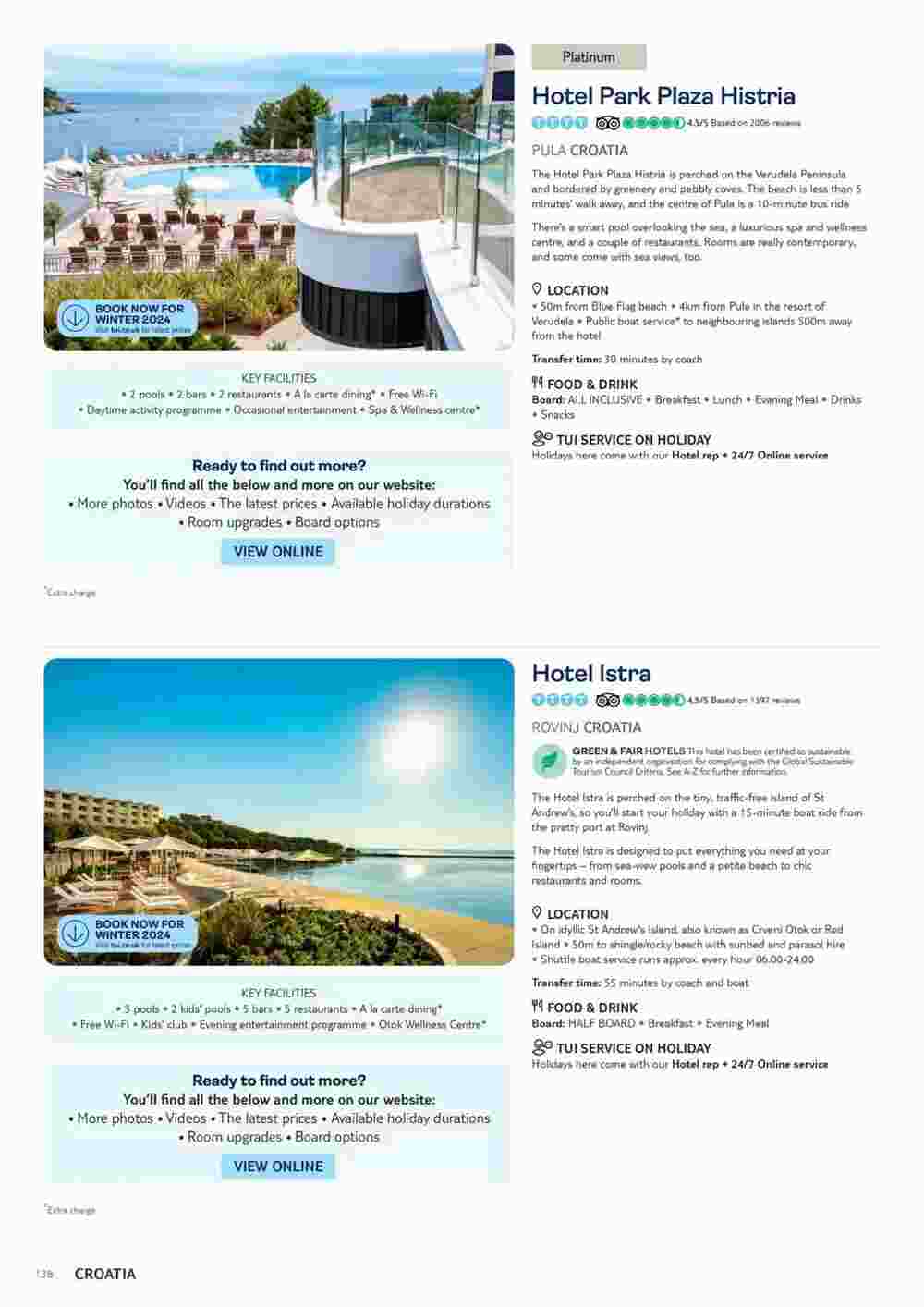 Tui offers valid from 10/11/2023 - Page 138.