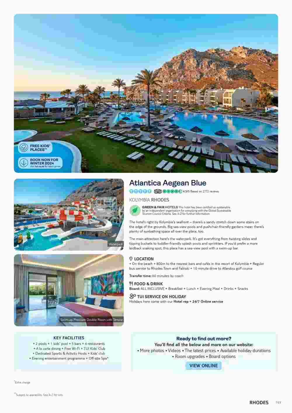 Tui offers valid from 10/11/2023 - Page 193.